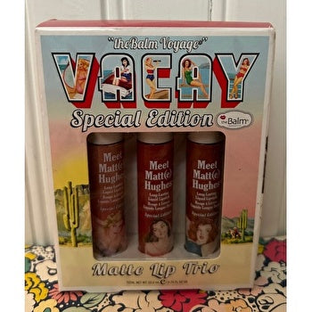Thebalm Meet Matte Hughes Long Lasting Liquid Lipsticks Kit - Vacay Lip Trio (charismatic / Persistent / Adventurous) --3x 7.4ml/0.25oz