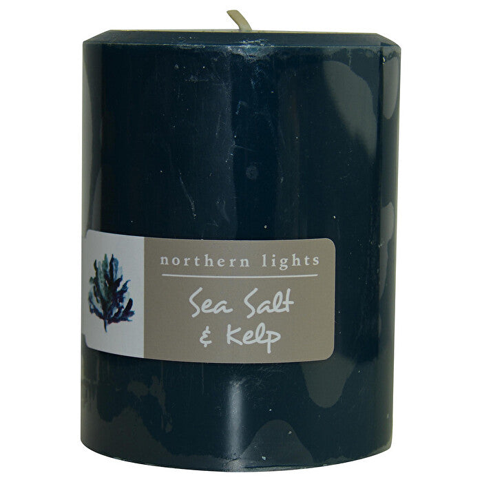 Northern Lights Sea Salt & Kelp One 3x4 Inch Pillar Candle