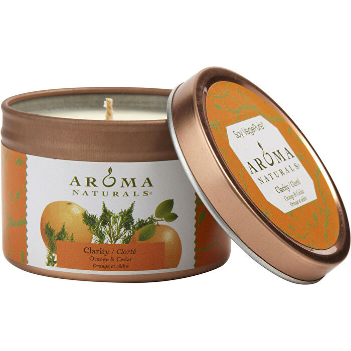 Aroma Naturals Clarity Aromatherapy One 2.5x1.75 Inch Tin Soy Aromatherapy Candle