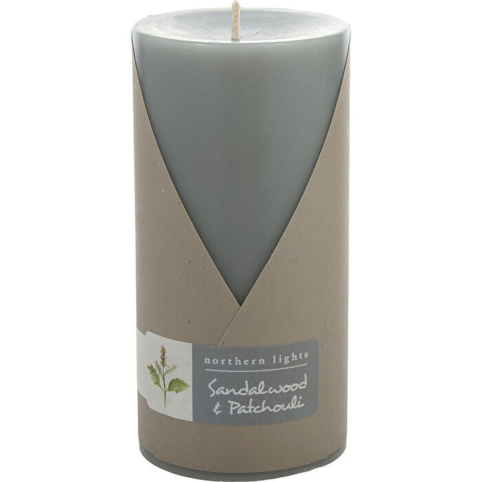 Northern Lights Sandalwood & Patchouli One 3x6 Inch Pillar Candle