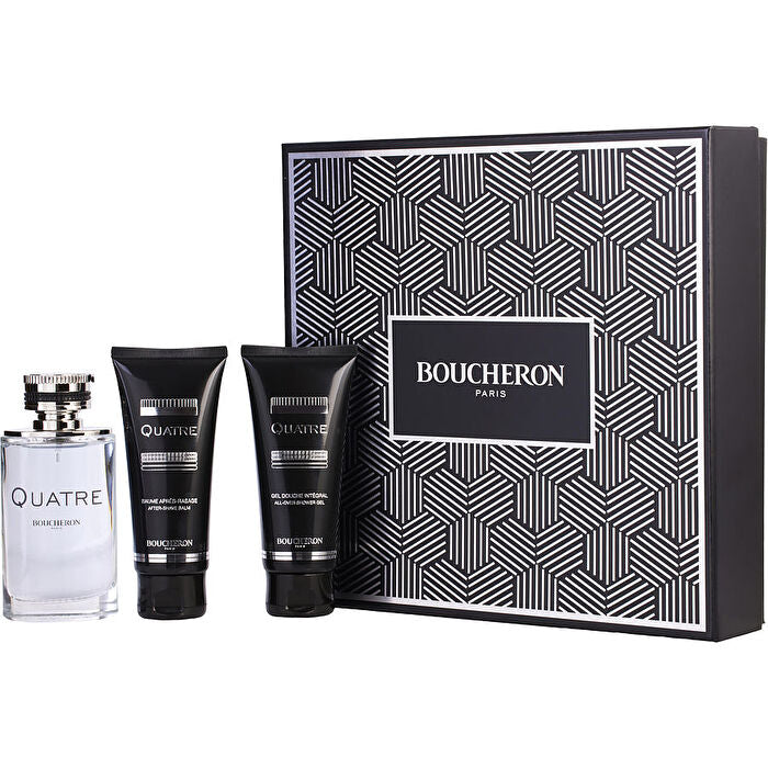 Boucheron Quatre Eau De Toilette Spray & Aftershave & Shower Gel 90ml/3.3oz