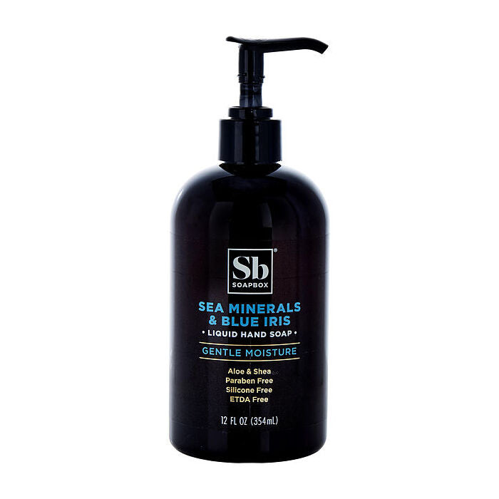 Soapbox Sea Minerals & Blue Iris Liquid Hand Soap (w/pump) -- 354ml/12oz
