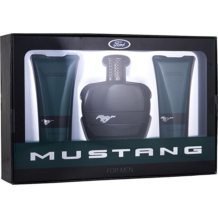 Estee Lauder Ford Mustang White Eau De Toilette Spray & Hair And Body Wash & Aftershave Balm 100ml/3.4oz