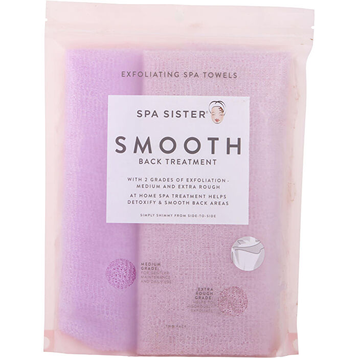 Spa Accessories Spa Sister Twin Exfoliating Spa Towels (purple Muave & Light Muave)