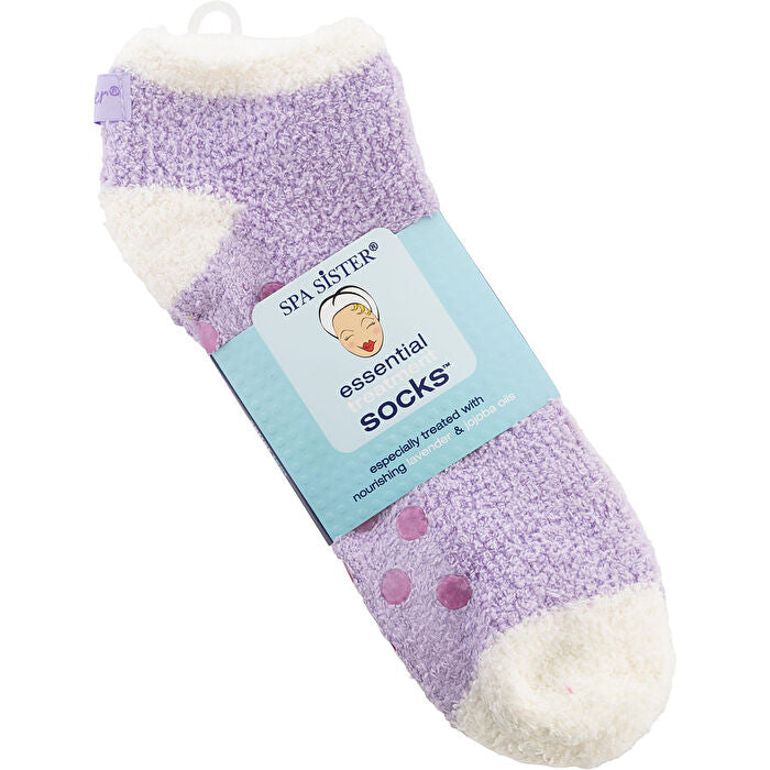 Spa Accessories Spa Sister Essential Moist Socks With Jojoba & Lavender Oils (purple)