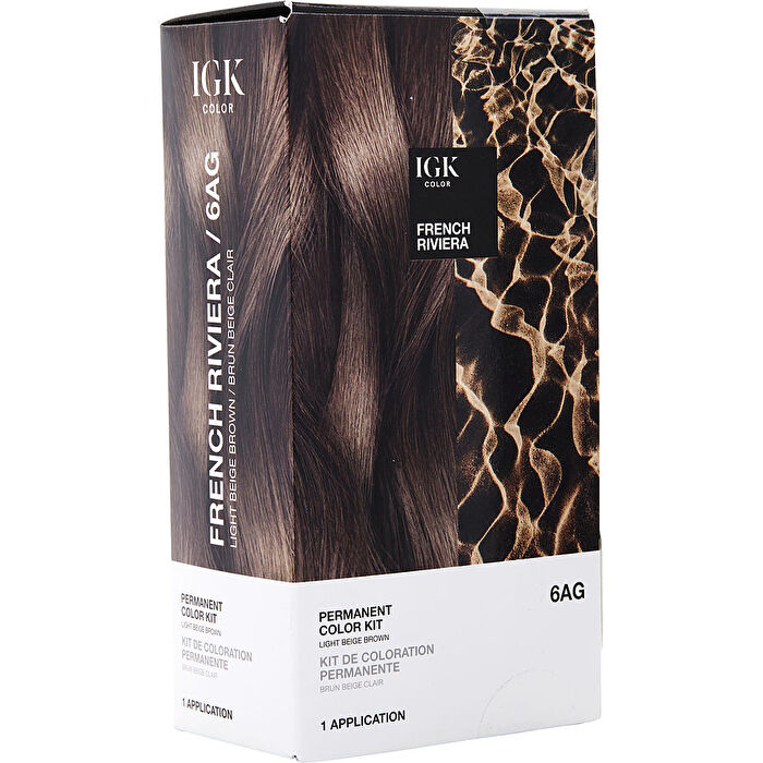 Igk Permanent Color Kit - 6ag French Riviera (light Beige Brown)