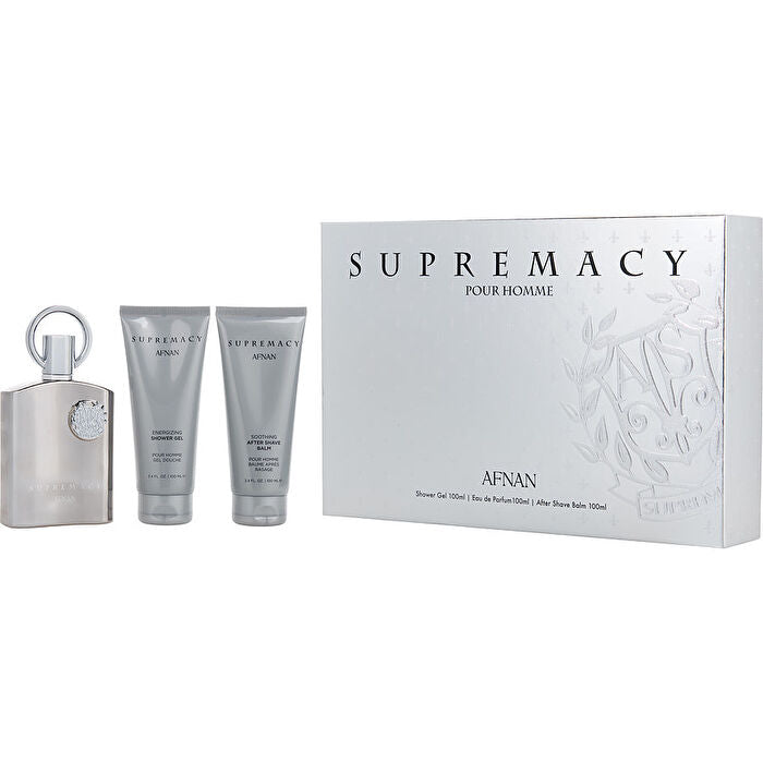 Afnan Perfumes Afnan Supremacy Silver Eau De Parfum Spray & Aftershave Balm & Shower Gel 90ml/3.4oz