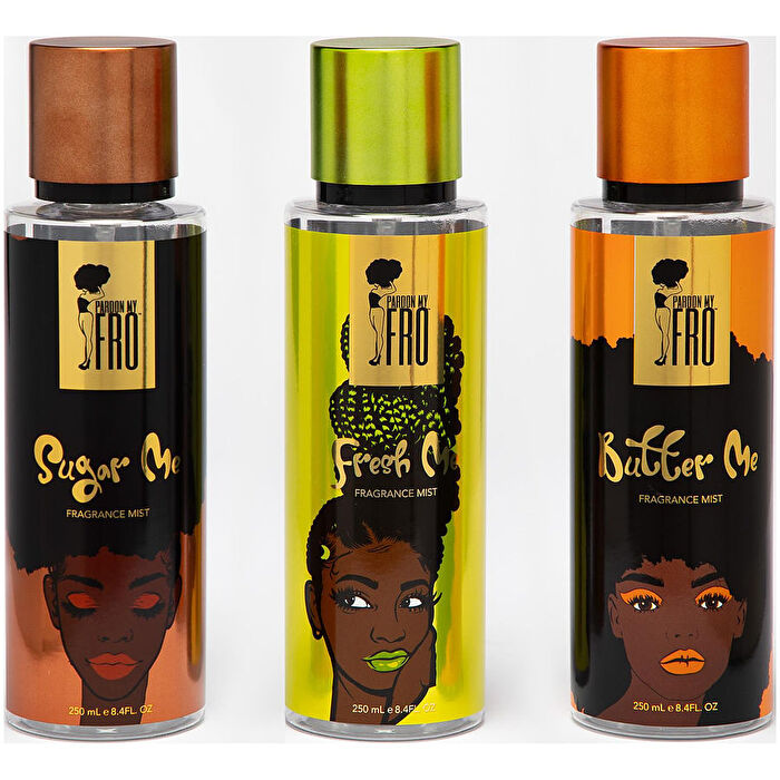 Pardon My Fro Variety Me Time Mists Collection With Butter Me & Fresh Me & Sugar Me And All Are Fragrance Mist 240ml/8.4oz