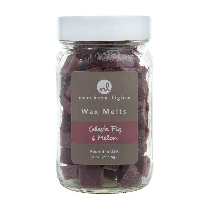 Northern Lights Celeste Fig & Melon Simmering Fragrance Chips - Jar Containing 100 Melts 240ml/8oz