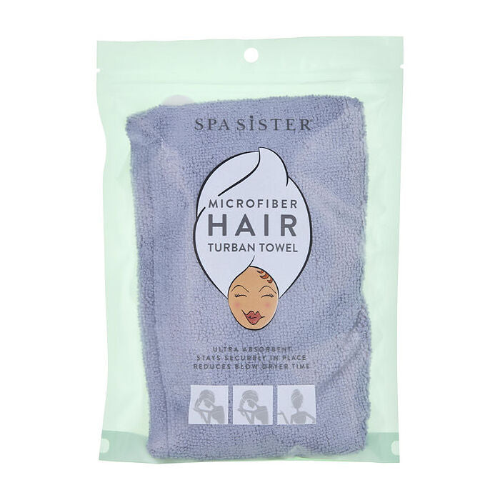 Spa Accessories Spa Sister Microfiber Hair Turban - Grey