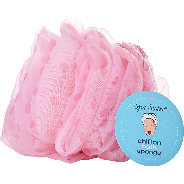Spa Accessories Chiffon Dreamy Bath Sponge - Pink/dots
