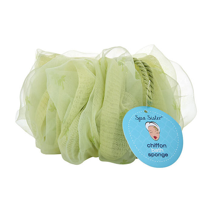 Spa Accessories Chiffon Dreamy Bath Sponge - Celery/palms