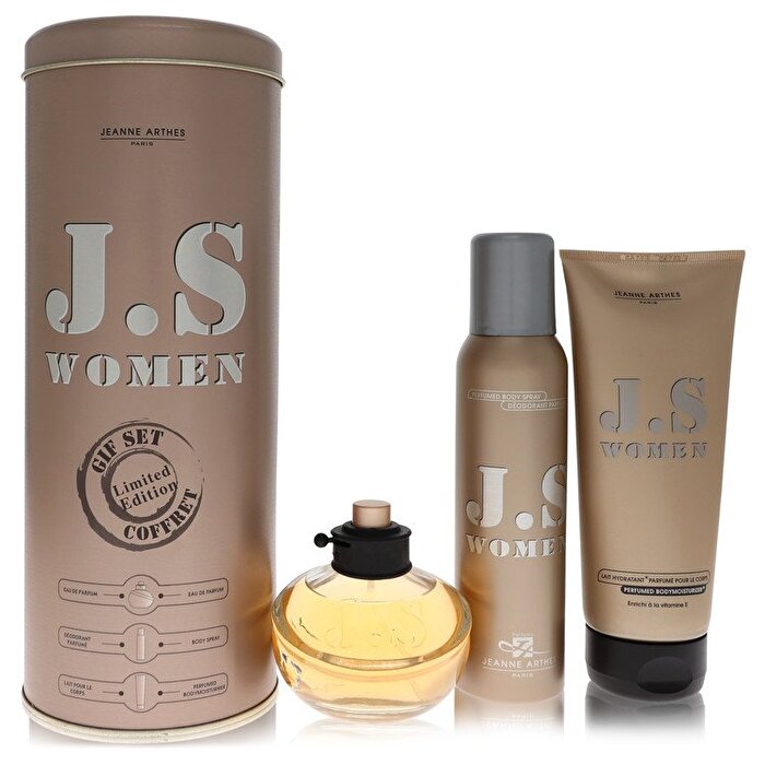 Jeanne Arthes J.s Women Gift Set - Eau De Parfum Spray + 4.2 oz Body Spray + 6.7 oz Body Milk