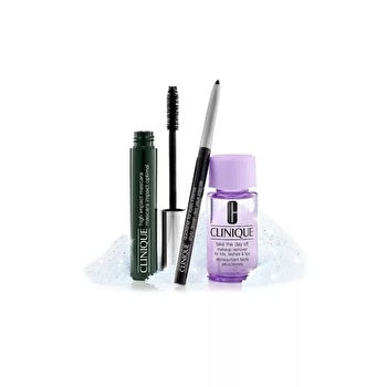 Clinique High Drama In A Wink Set: High Impact™ Mascara In Black 7ml/0.23oz & Clinique Take The Day Off 30ml/1oz & Quickliner For Eyes Intense Black 0.14g 3pcs