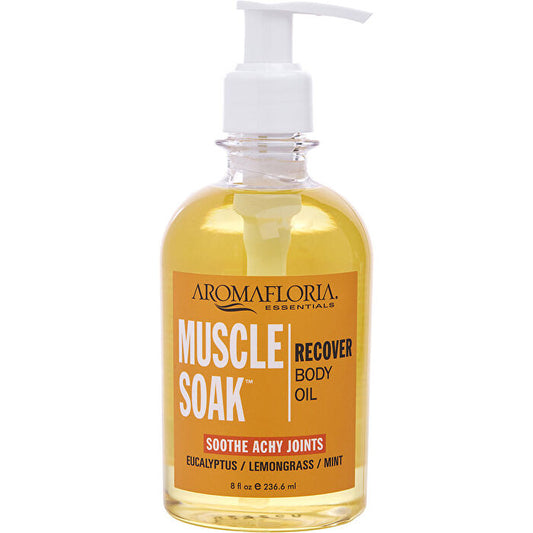 Aromafloria Muscle Soak Recover Body Oil Blend Of Eucalyptus Peppermint And Lemongrass 240ml/8oz