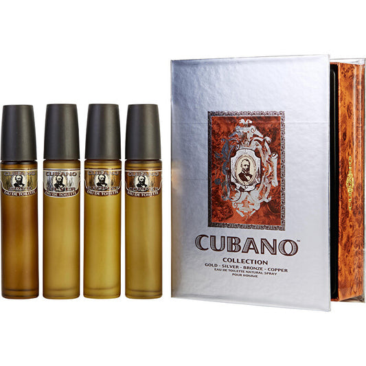 Cubano Variety 4 Piece Variety With Cubano Gold Silver Bronze & Copper And All Are Eau De Toilette Spray 60ml/2oz