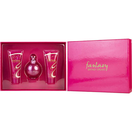Britney Spears Fantasy Britney Spears Eau De Parfum Spray & Body Souffle & Shower Gel 90ml/3.3oz