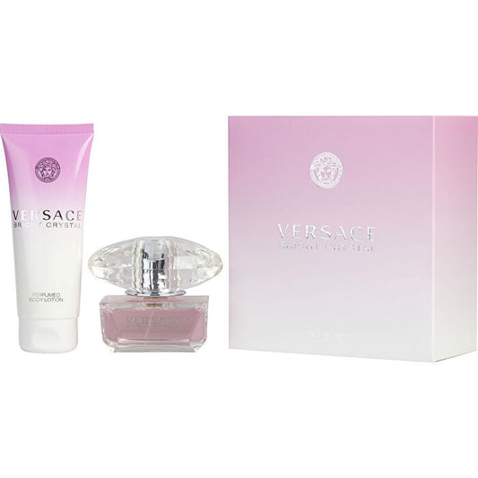 Versace Bright Crystal Eau De Toilette Spray 30ml/1.7oz & Body Lotion 90ml/3.4oz (travel Offer)