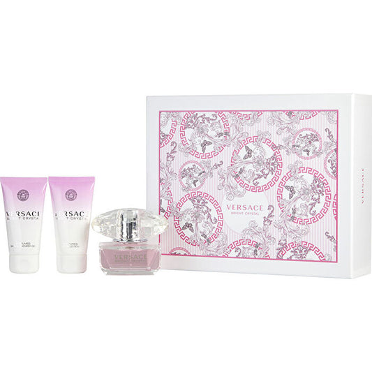 Versace Bright Crystal Eau De Toilette Spray & Body Lotion & Shower Gel 30ml/1.7oz