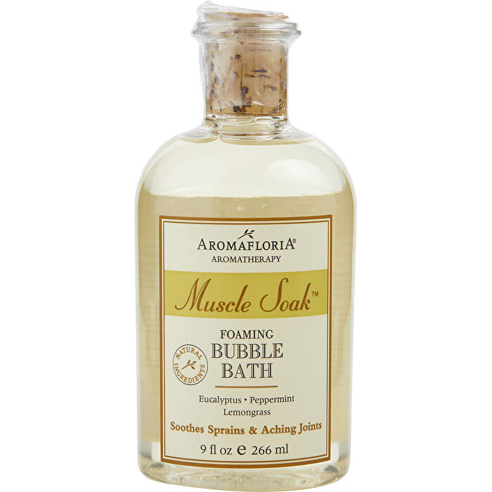 Aromafloria Muscle Soak Foaming Bubble Bath Blend Of Eucalyptus Peppermint Lemongrass 266ml/9oz
