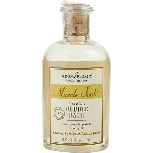 Aromafloria Muscle Soak Foaming Bubble Bath Blend Of Eucalyptus Peppermint Lemongrass 266ml/9oz