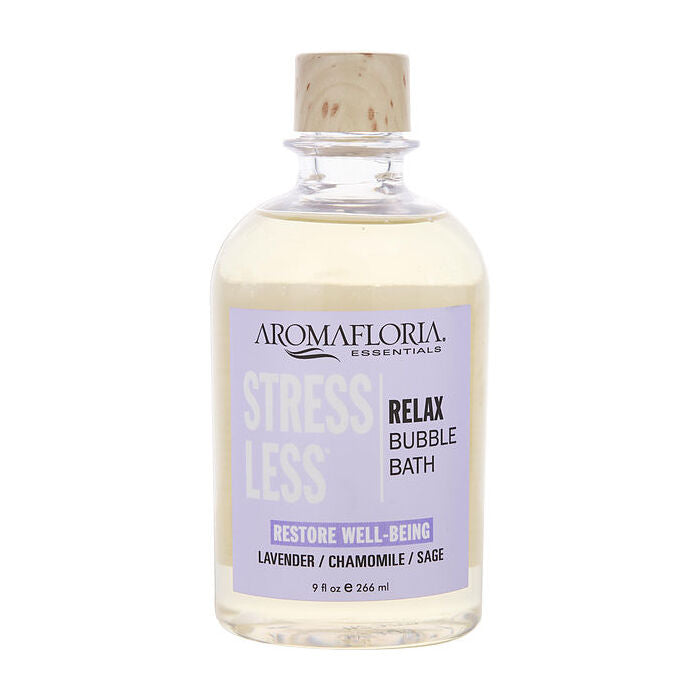 Aromafloria Stress Less Foaming Bubble Bath Blend Of Lavender Chamomile And Sage 266ml/9oz