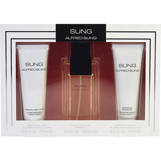 Alfred Sung Sung Eau De Toilette Spray 90ml/3.4oz & Body Lotion 60ml/2.5oz & Shower Gel 60ml/2.5oz