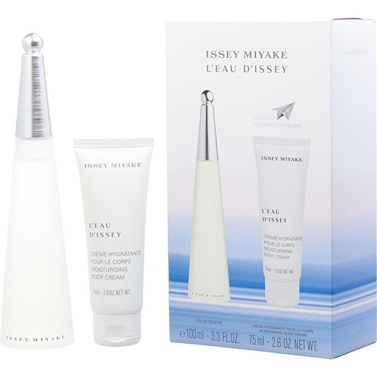 Issey Miyake L'eau D'issey Eau De Toilette Spray 100ml/3.3oz & Body Cream 75ml/2.6oz (travel Offer)