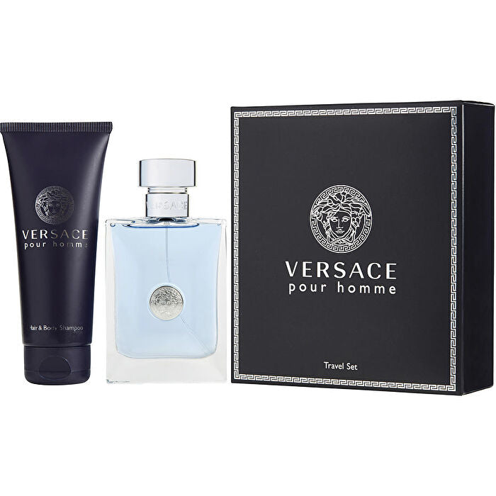 Versace Pour Homme Eau De Toilette Spray & Hair And Body Shampoo (travel Offer) 90ml/3.4oz