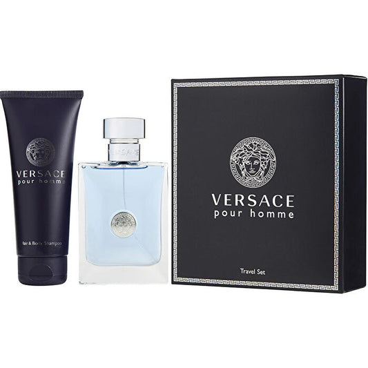 Versace Pour Homme Eau De Toilette Spray & Hair And Body Shampoo (travel Offer) 90ml/3.4oz