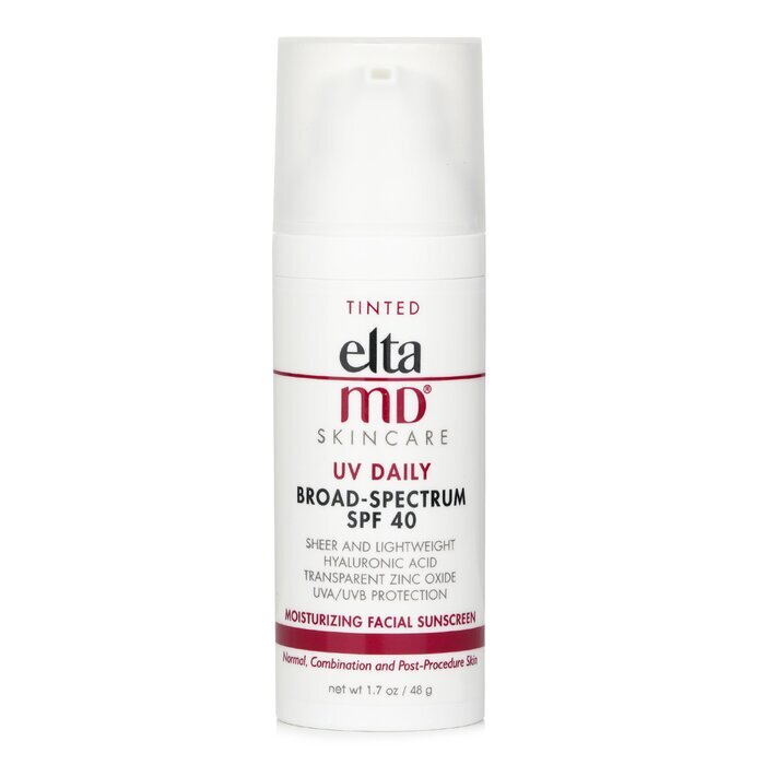 EltaMD UV Daily Moisturizing Facial Sunscreen SPF 40 - For Normal, Combination & Post-Procedure Skin - Tinted (Random Packaging) 48g/1.7oz