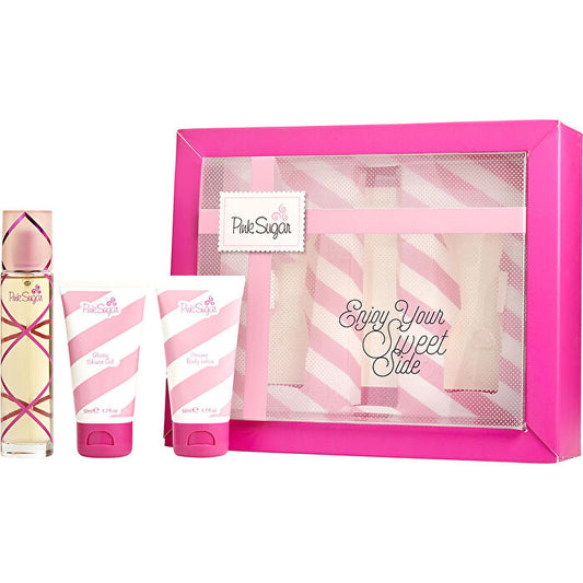 Aquolina Pink Sugar Eau De Toilette Spray & Body Lotion & Shower Gel 30ml/1.7oz