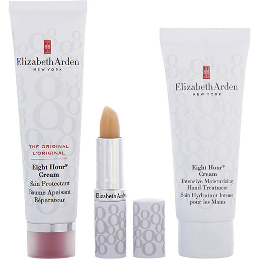 Elizabeth Arden Eight Hour Cream Beauty Must-haves Set: Skin Protectant 30ml/1.7oz & Hand Treatment 60ml/2.3oz & Lip Protectant Stick 0.13oz 3pcs