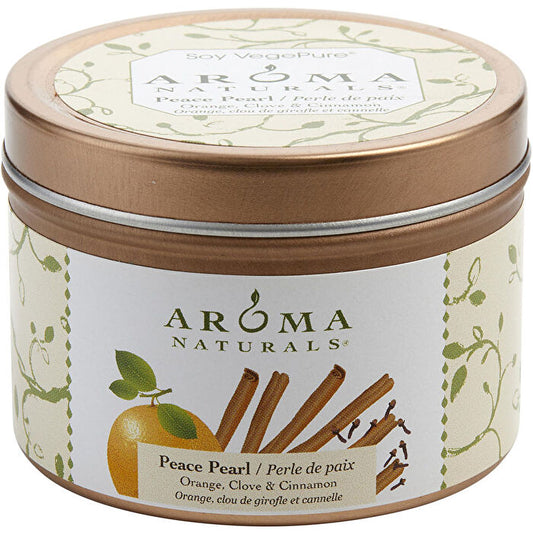 Aroma Naturals Peace Pearl Aromatherapy One 2.5x1.75 Inch Tin Soy Aromatherapy Candle