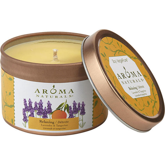 Aroma Naturals Relaxing Aromatherapy One 2.5x1.75 Inch Tin Soy Aromatherapy Candle
