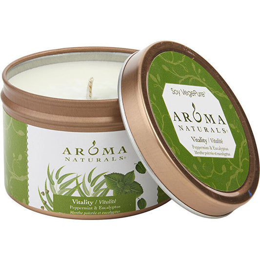Aroma Naturals Vitality Aromatherapy One 2.5x1.75 Inch Tin Soy Aromatherapy Candle