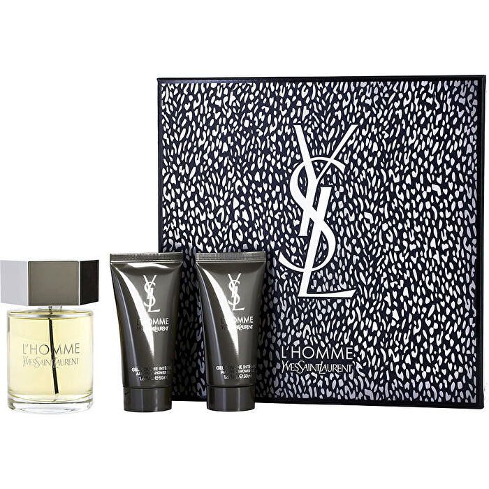 Yves Saint Laurent L'homme Yves Saint Laurent Eau De Toilette Spray 90ml/3.3oz & Aftershave Balm 30ml/1.6oz & All Over Shower Gel 30ml/1.6oz