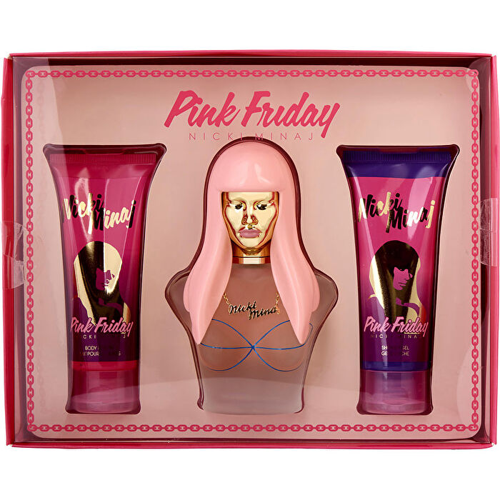Nicki Minaj Pink Friday Eau De Parfum Spray & Body Lotion & Shower Gel 100ml/3.4oz