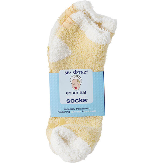 Spa Accessories Essential Moist Socks With Jojoba & Lavender Oils (yellow)