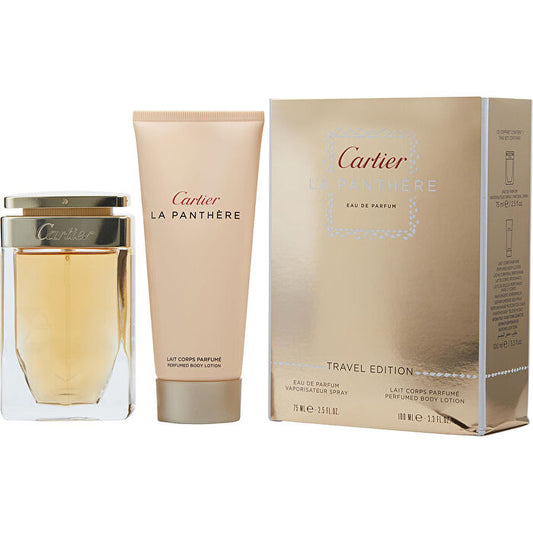 Cartier La Panthere Eau De Parfum Spray 75ml/2.5oz & Body Lotion 100ml/3.3oz (travel Offer)