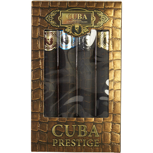 Cuba Variety 4 Piece Variety-prestige Set-includes Classic Black Platinum & Legacy And All Are Eau De Toilette Spray 30ml/1.17oz