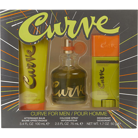 Liz Claiborne Curve Cologne Spray 60ml/2.5oz & Aftershave Balm 90ml/3.4oz & Deodorant Stick 30ml/1.7oz