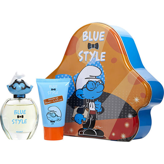 First American Brands Smurfs 3d Smurfette Eau De Toilette Spray 50ml/1.7oz & Shower Gel 75ml/2.5oz & Metal Lunch Box (blue & Style)