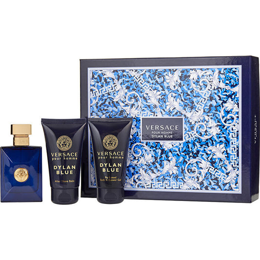 Versace Dylan Blue Eau De Toilette Spray & After Shave Balm & Shower Gel 30ml/1.7oz