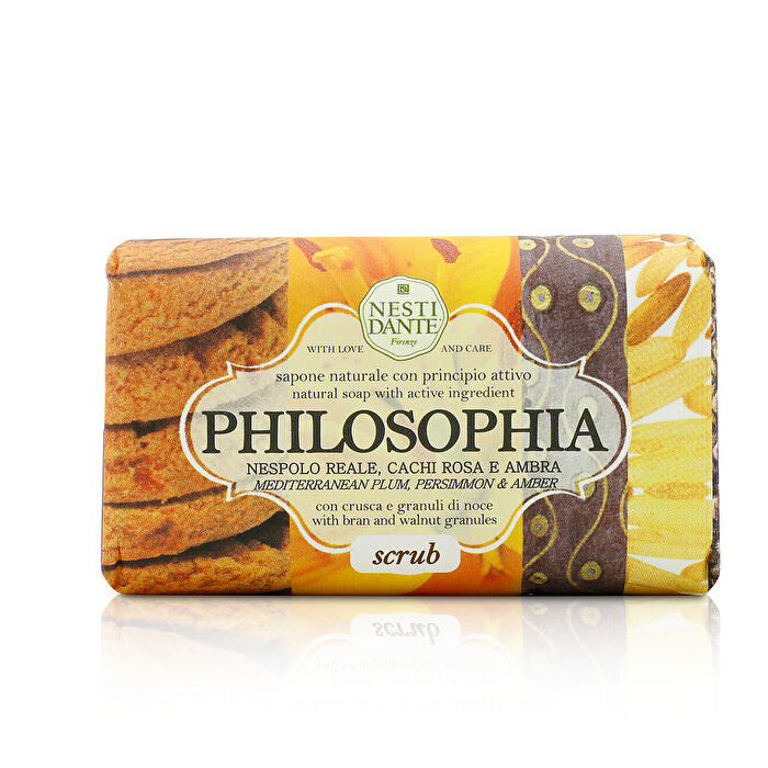 Nesti Dante Philosophia Natural Soap - Scrub - Mediterranean Plum Persimmon & Amber With Bran & Walnut Granules 250g/8.8oz