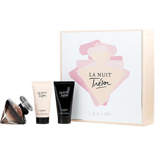 Lancome Tresor La Nuit Eau De Parfum Spray 30ml/1.7oz & Body Lotion 30ml/1.6oz & Shower Gel 30ml/1.6oz