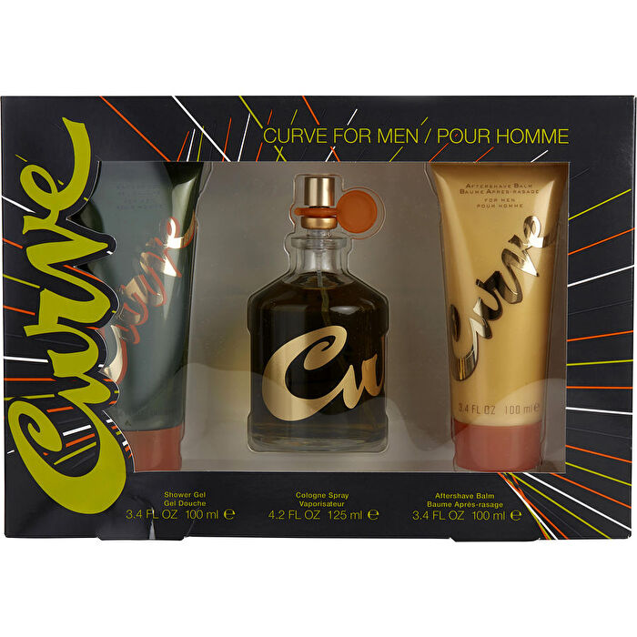 Liz Claiborne Curve Cologne Spray 120ml/4.2oz & After Shave Balm 90ml/3.4oz & Shower Gel 90ml/3.4oz
