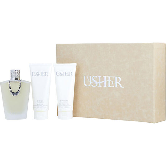 Usher Eau De Parfum Spray & Body Lotion & Body Wash 90ml/3.4oz