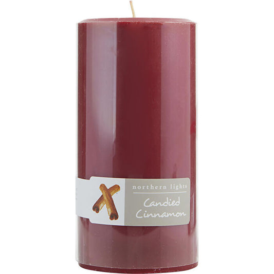 Northern Lights Candied Cinnamon One 3x6 Inch Pillar Candle
