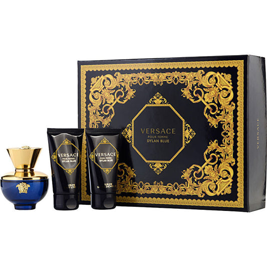 Versace Dylan Blue Eau De Parfum Spray & Body Lotion & Shower Gel 50ml/1.7oz